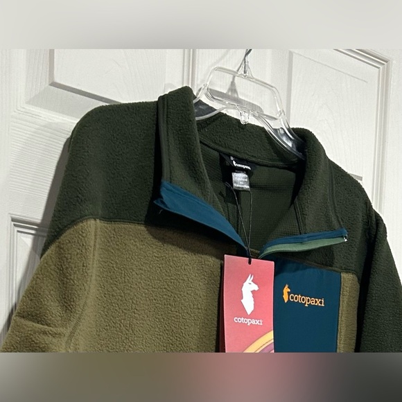 Cotopaxi Men's Large Abrazo Fleece Full-Zip Jacket Green Brown Woods Oak NWT - Picture 3 of 7